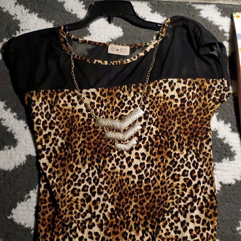 Leopard dress shirt
